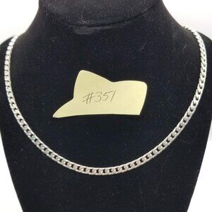 Sterling Silver Curb Chain Necklace and Bracelet set